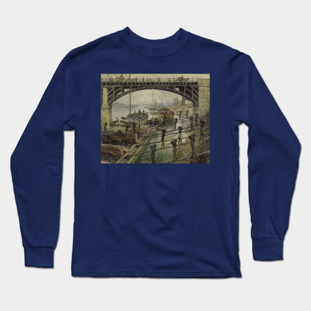 The Coalmen - Claude Monet Long Sleeve T-Shirt by KargacinArt